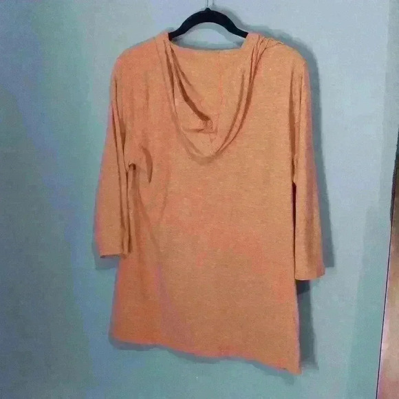 Calvin klein peach and gray long sleeve hooded tee size Xl - Picture 4 of 4